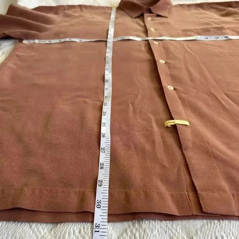 Weatherproof Men's Red Orange Soft Lightweight Short Sleeve Button Down Shirt XL